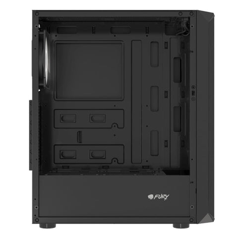 Caja ordenador gaming fury shobo sh4 atx rgb cristal templado negro