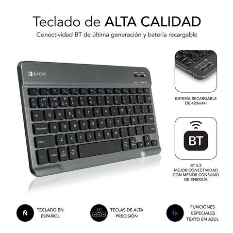 Funda + teclado subblim keytab pro para tablet samsung a9+ 11pulgadas