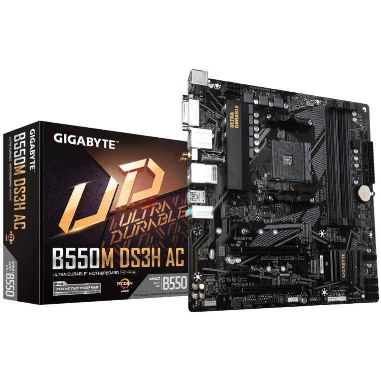 Placa base gigabyte b550m ds3h ac am4 matx 4xddr4