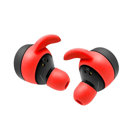 Auriculares deportivos spartan bluetooth 5.3 manos libres accesorios intercambiables detalles en rojo