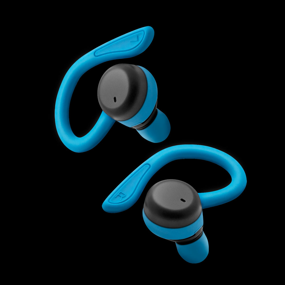 Auriculares deportivos phoenix spartan bluetooth 5.3 manos libres accesorios intercambiables detalles en azul