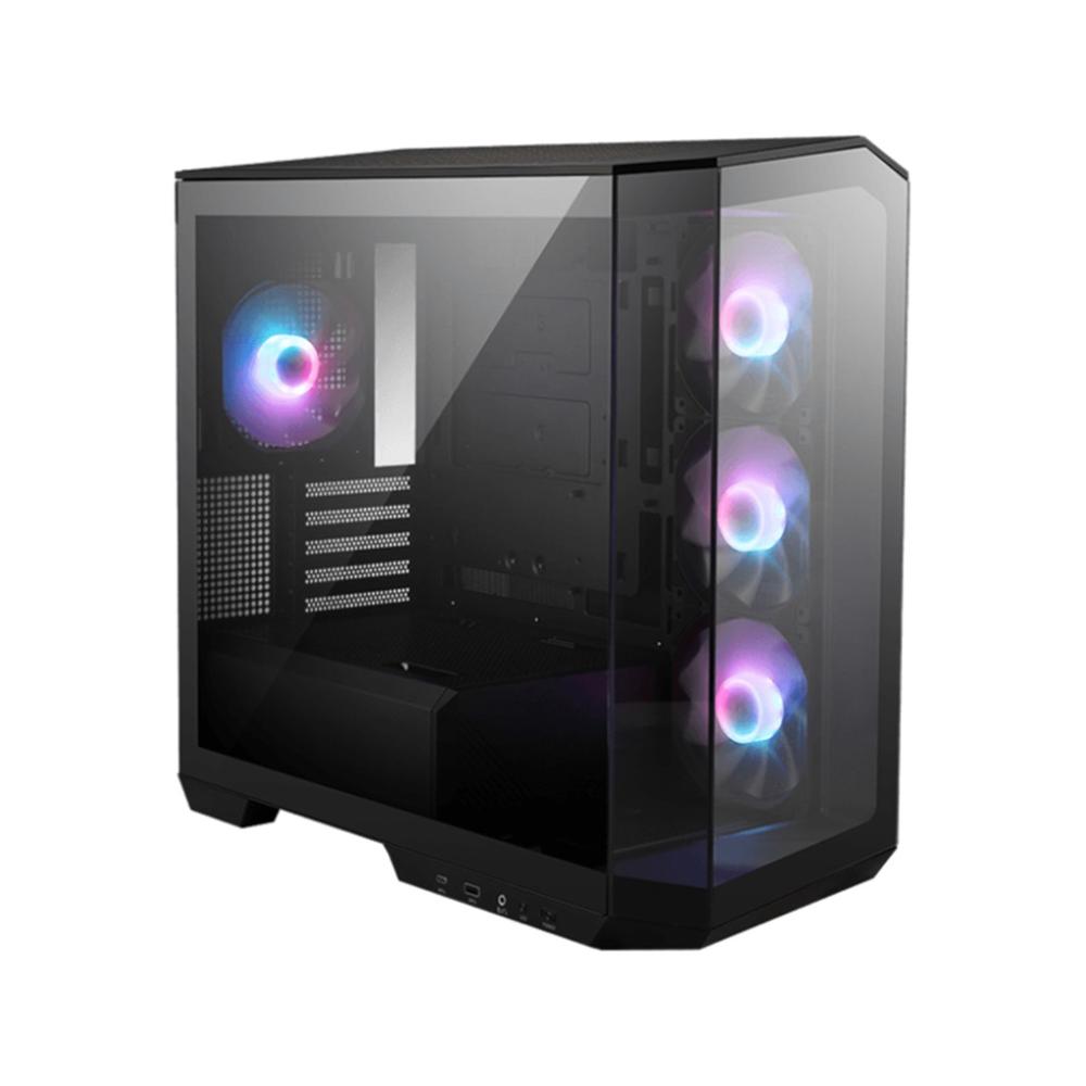 Caja ordenador gaming msi mag pano m100r pz atx rgb cristal templado black