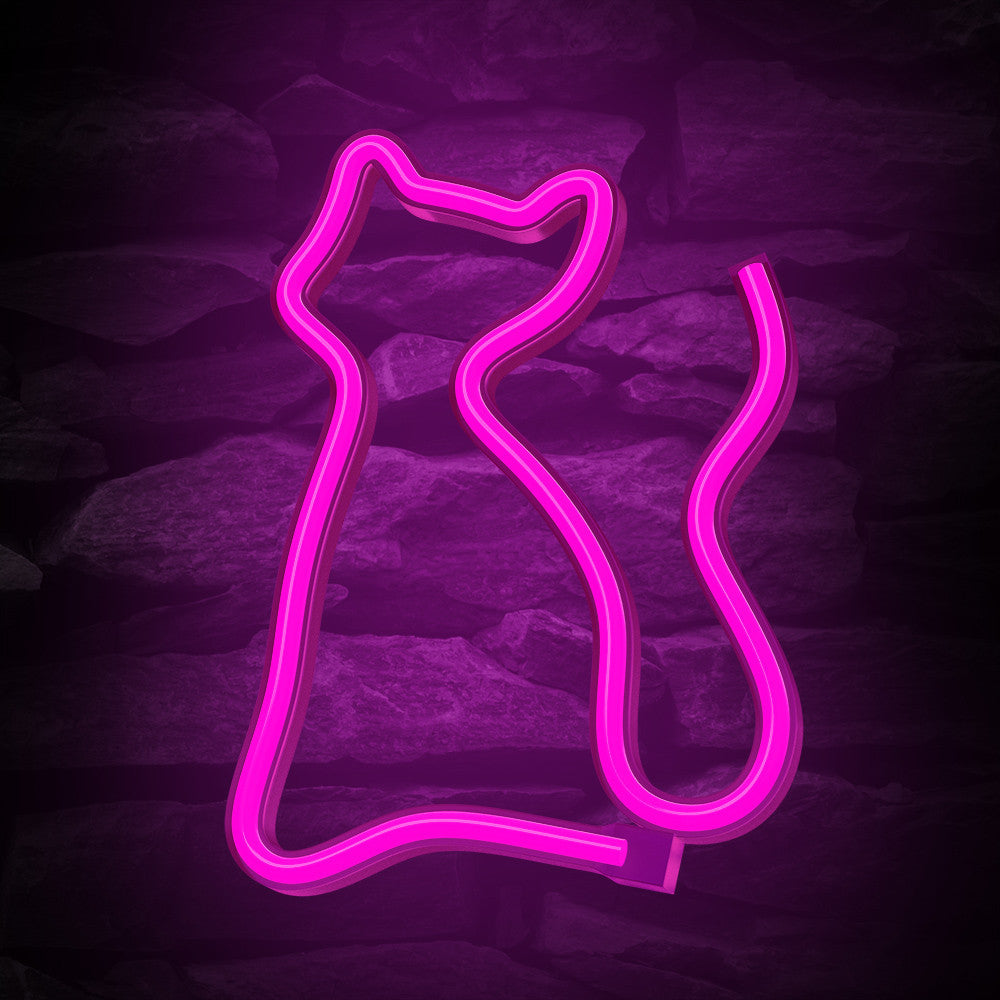 Lampara forever neon led cat pink