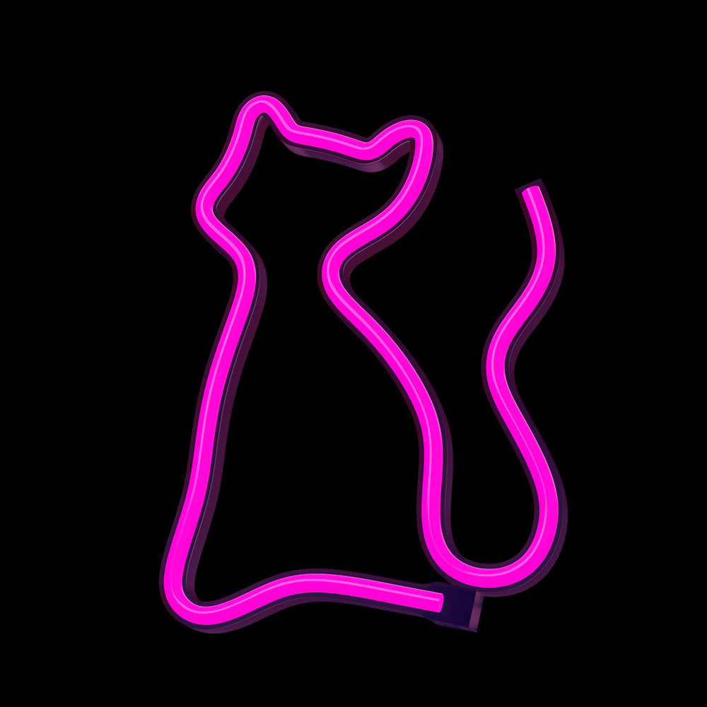 Lampara forever neon led cat pink