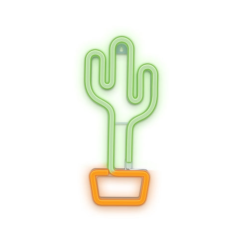 Lampara forever neon led cactus orange green