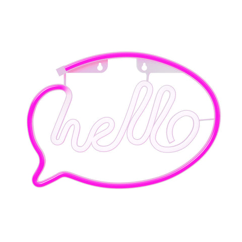 Lampara forever neon led hello pink white