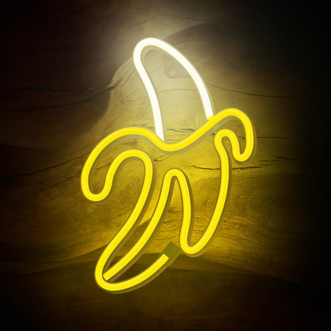 Lampara forever neon led banana white yellow