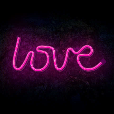 Lampara forever neon led love pink