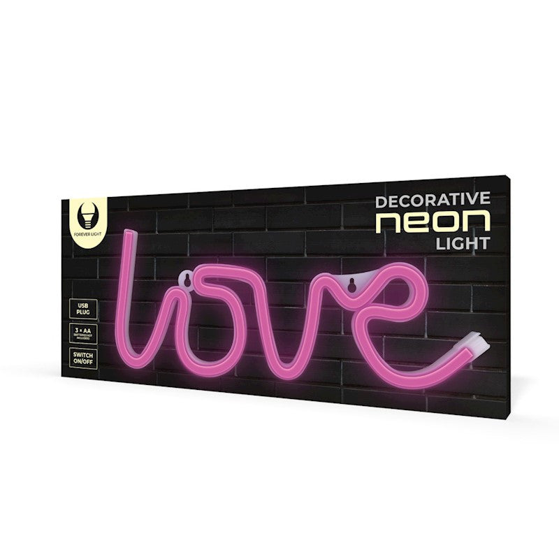 Lampara forever neon led love pink