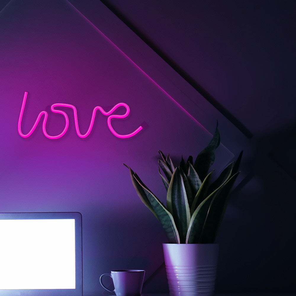 Lampara forever neon led love pink