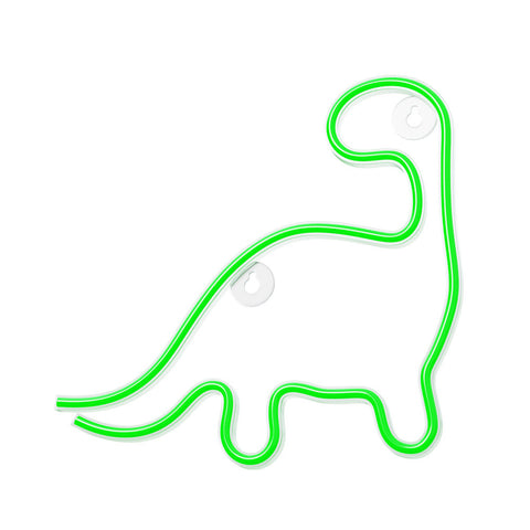 Lampara forever neon led dinosaur green