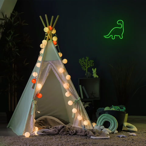 Lampara forever neon led dinosaur green