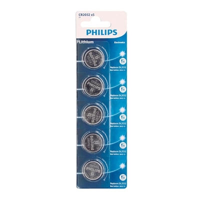 Philips pila botón litio cr2032 3v blister*5