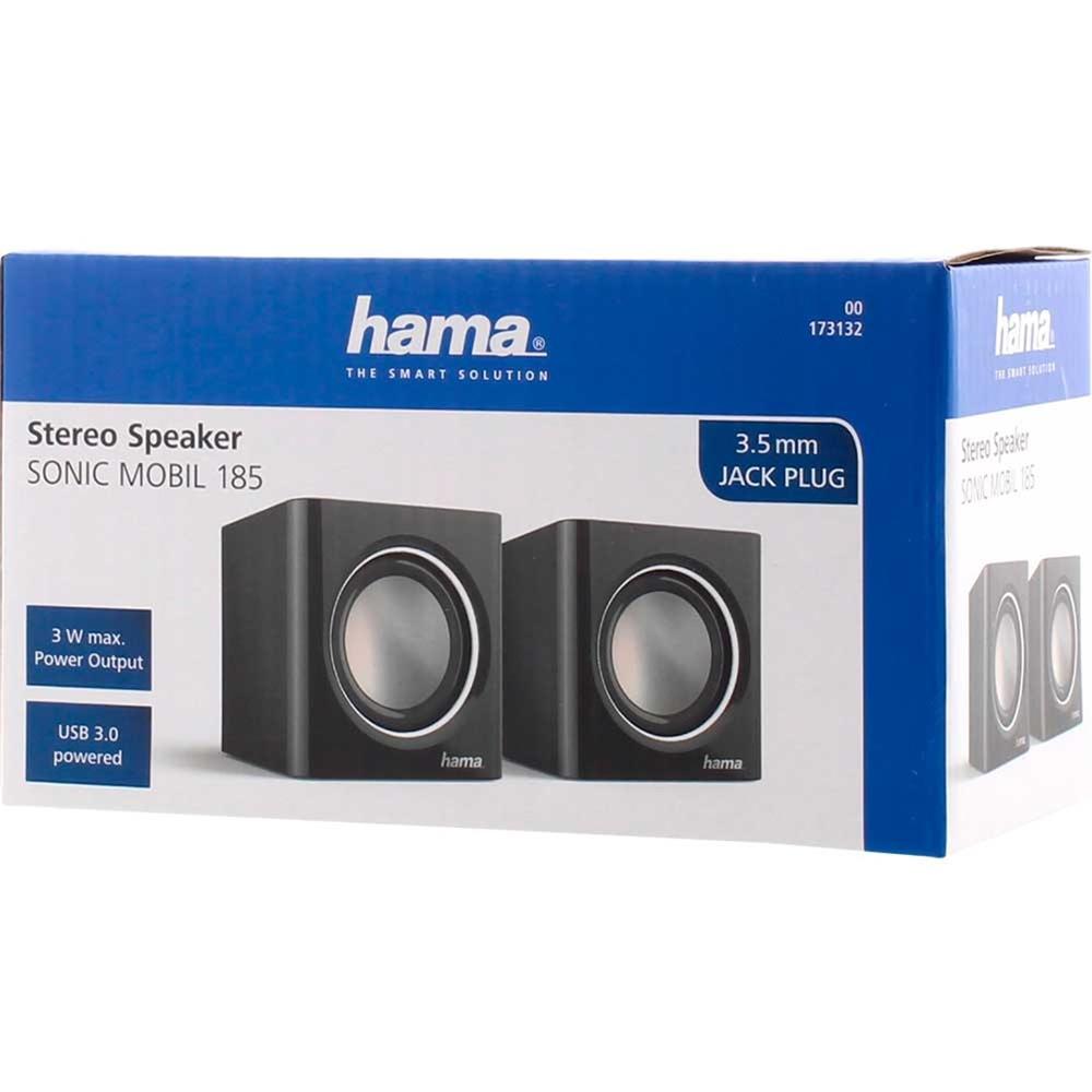 Altavoces pc hama sonic mobil 185 negro