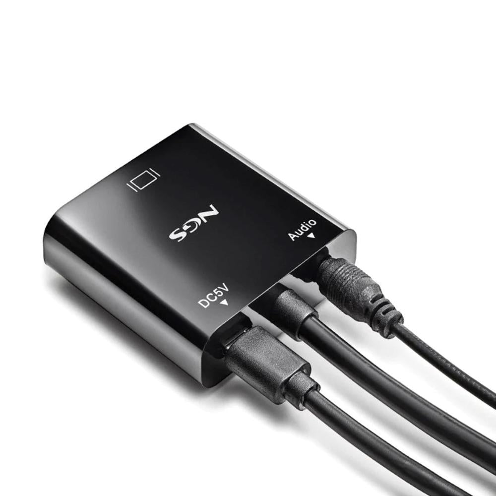 Adaptador hdmi a svga ngs 15cm - macho - hembra - usb tipo c -  jack 3.5mm