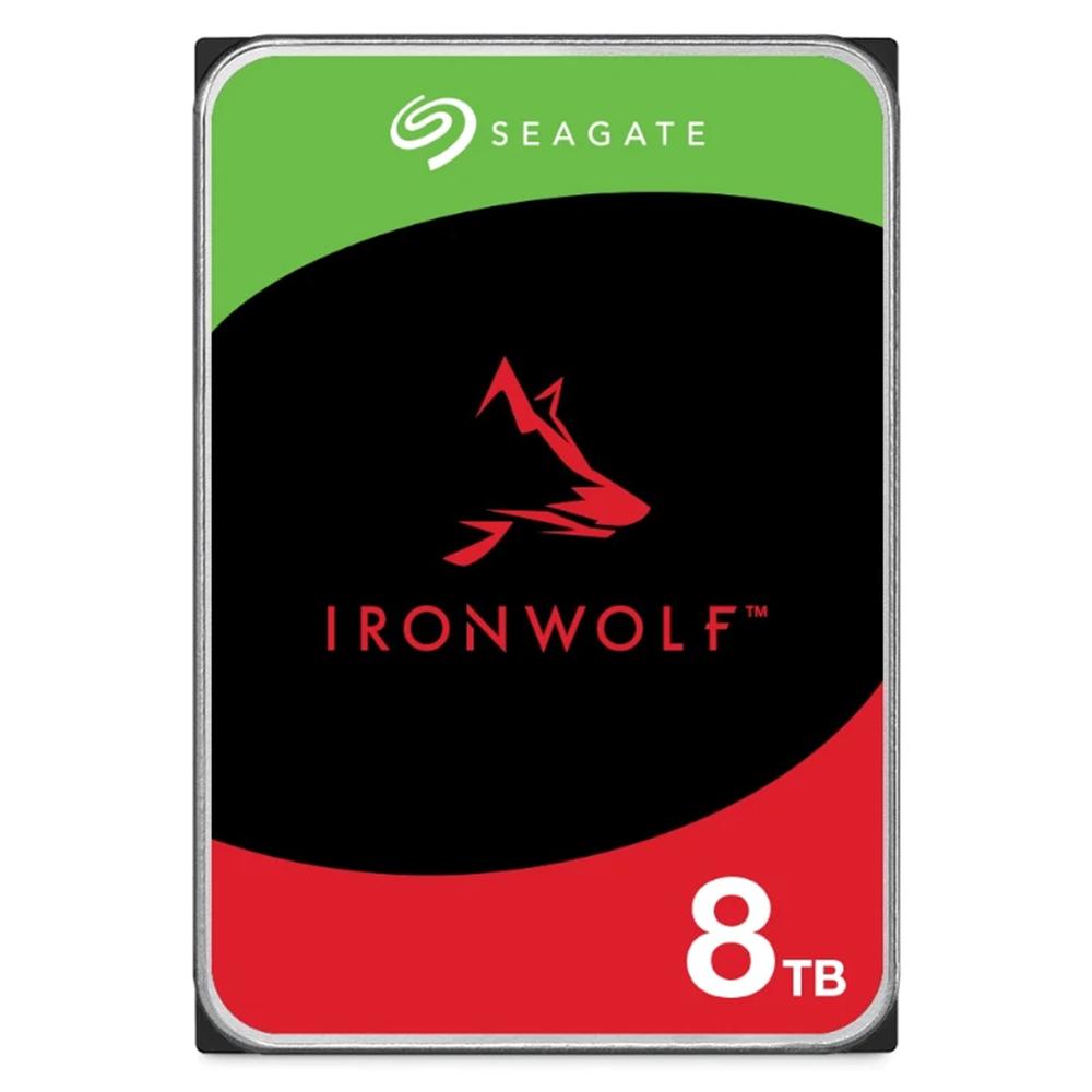 Disco duro interno hdd seagate ironwolf nas st8000vn002 8tb 3.5pulgadas 5400rpm -  256mb -  sata 6gb - s