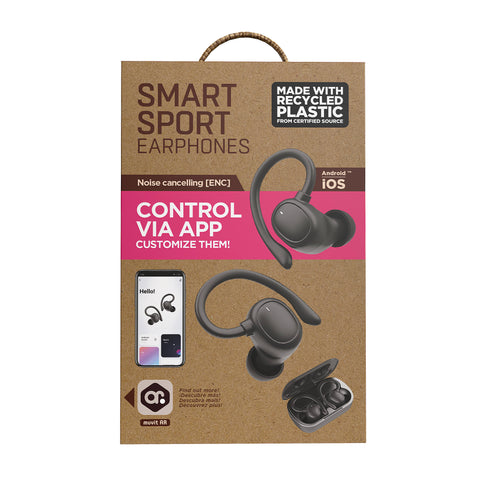 Auriculares muvit io sport enc inalambrico negro