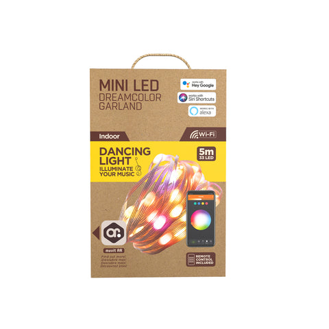 Guirnalda luces muvit io wifi dreamcolor mini led rgb 5m