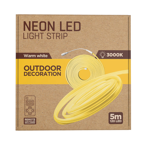 Tira led muvit io neon ip65 3000w 5m blanco calido