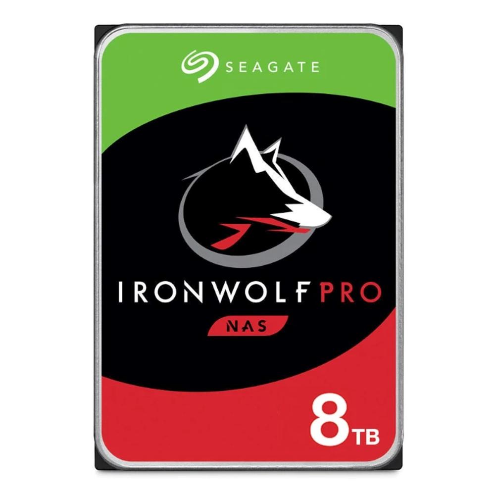Disco duro interno hdd seagate ironwolf pro nas st8000nt001 8tb 3.5pulgadas 7200rpm -  256mb -  sata 6gb - s