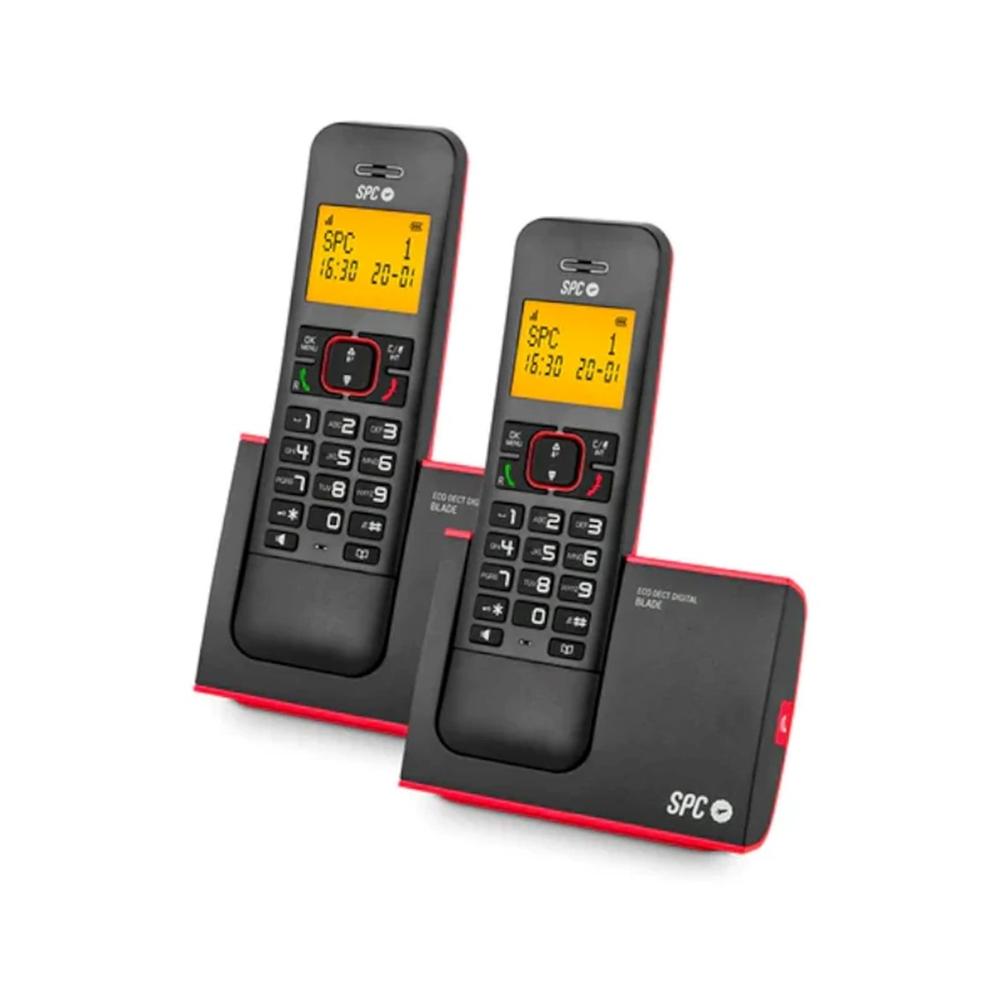 Telefono fijo inalambrico spc dect blade duo rojo