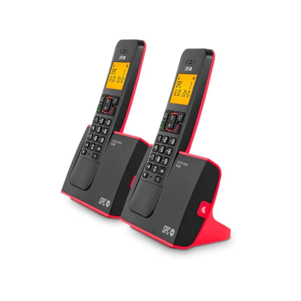 Telefono fijo inalambrico spc dect blade duo rojo