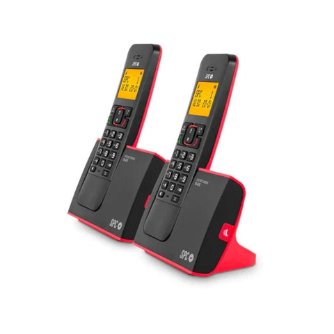 Telefono fijo inalambrico spc dect blade duo rojo