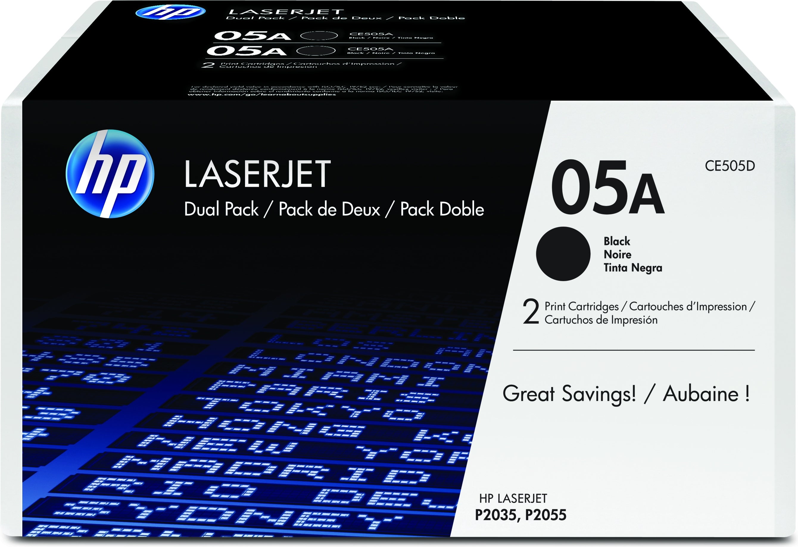 Pack toner hp laserjet p2035 - 2055d - 2055dn toner negro (pack 2)