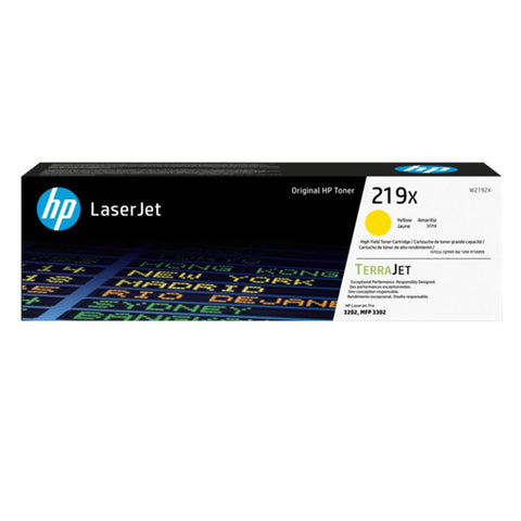 Toner hp 219x high yield yellow original laserjet cartridge