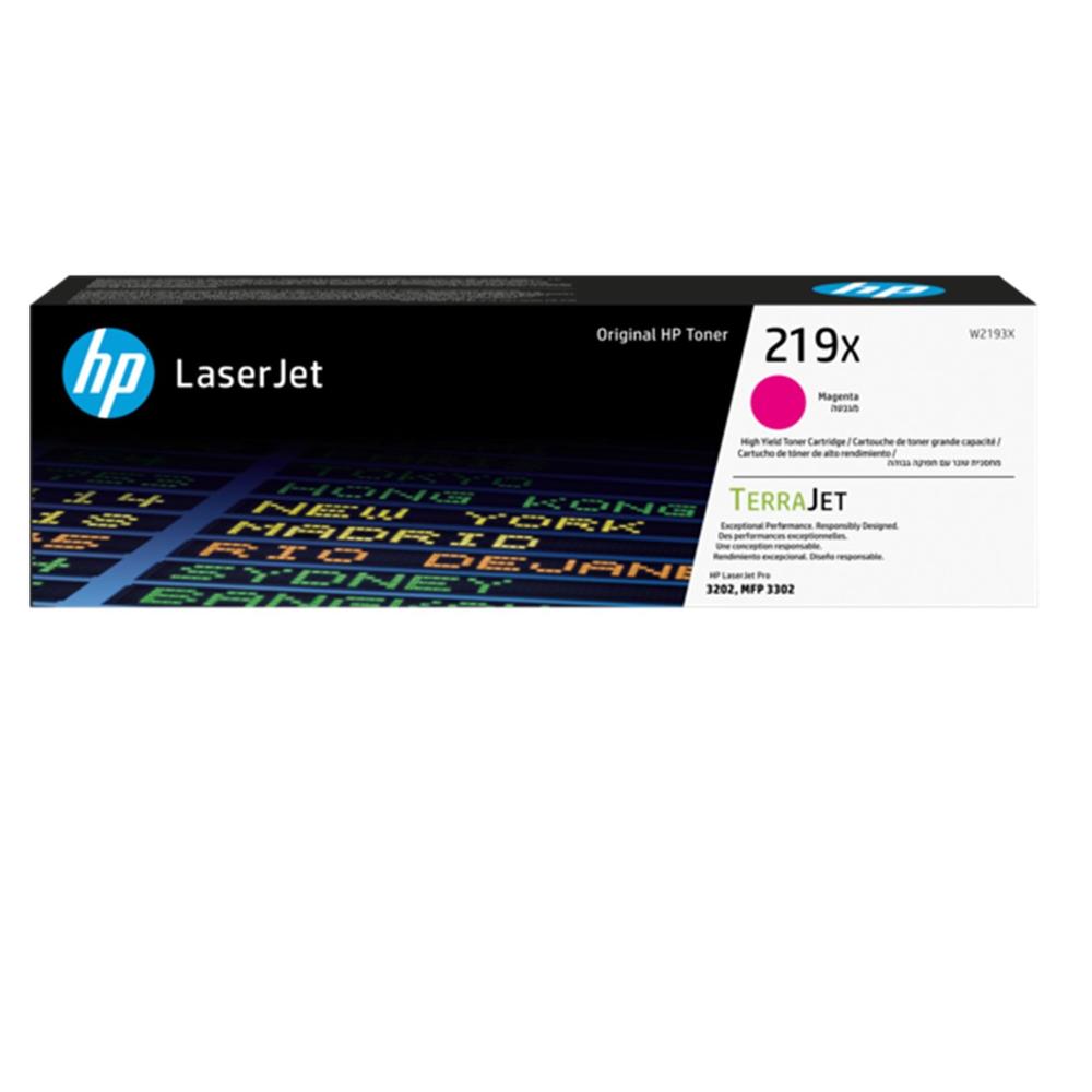 Toner hp 219x high yield magenta original laserjet cartridge