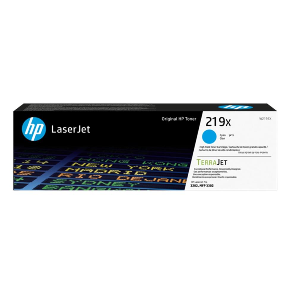 Toner hp 219x high yield cyan original laserjet cartridge