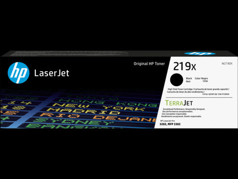 Toner hp 219x high yield black original laserjet cartridge