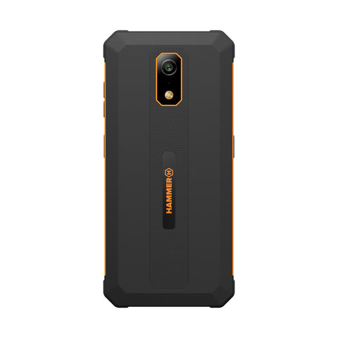 Movil hammer iron va 4gb - 64gb - negro y naranja