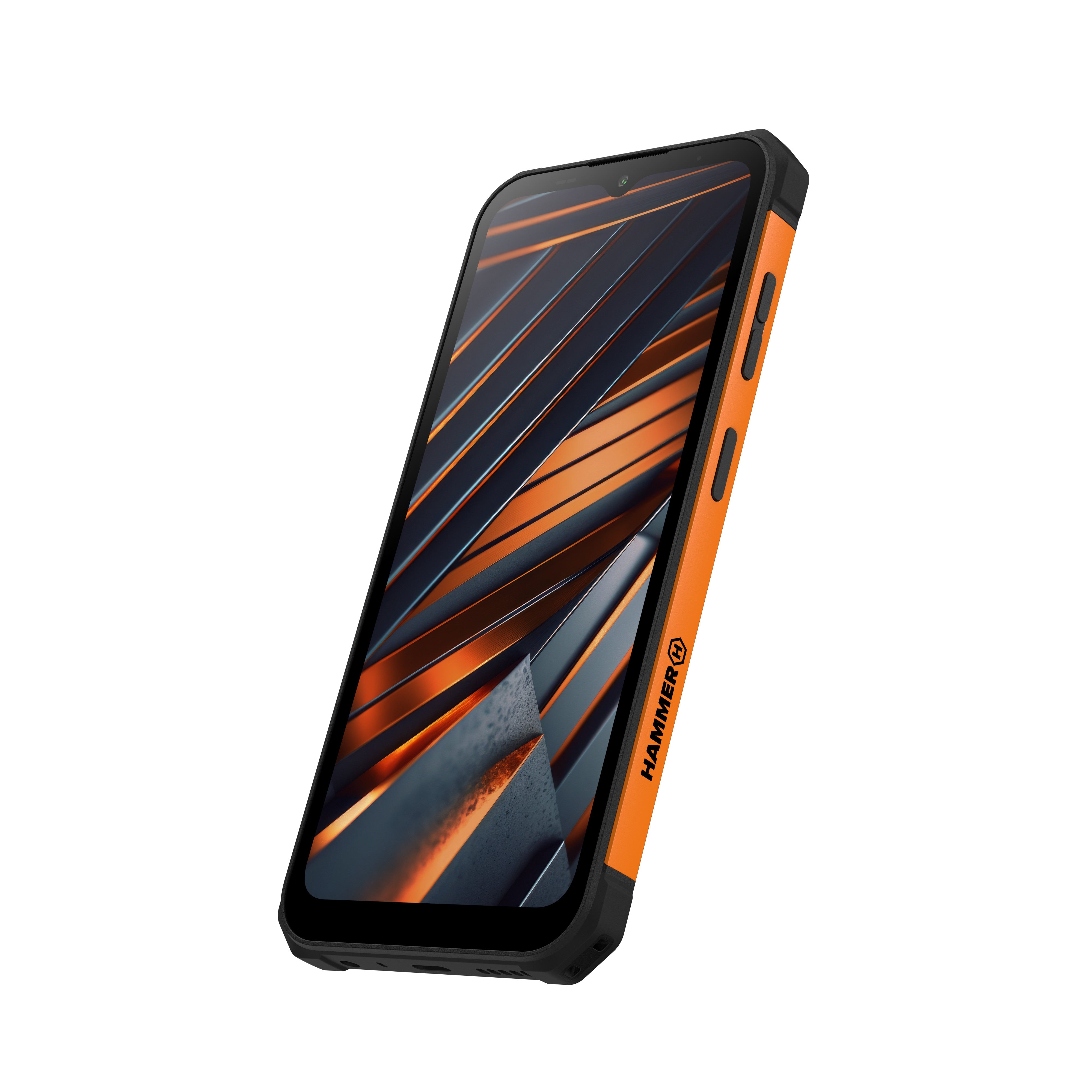 Movil hammer iron va 4gb - 64gb - negro y naranja