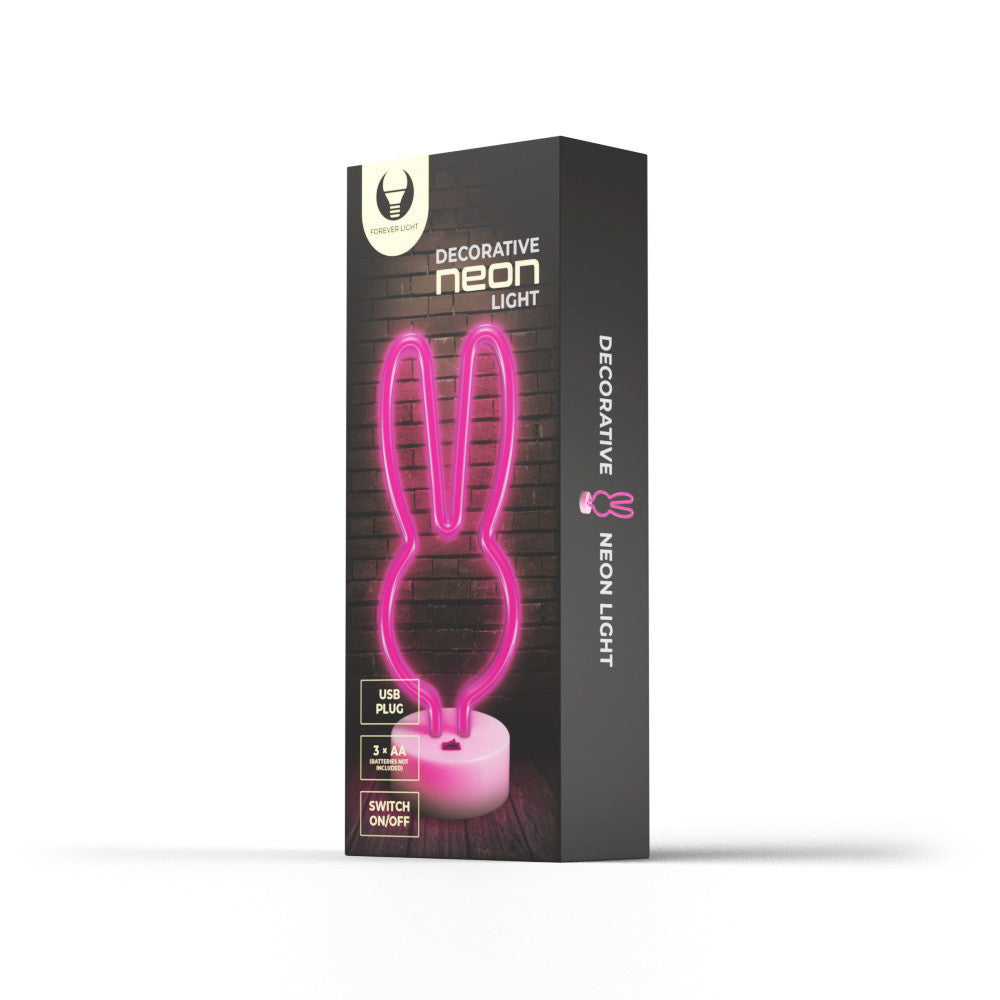 Lampara forever neon led light rabbit pink