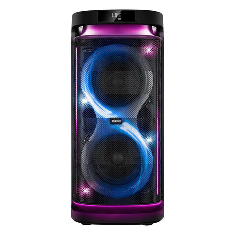 Altavoz rumbleboss xl phoenix 160w rms batería 7000 mah función karaoke 2 microfonos inalambricos incluidos