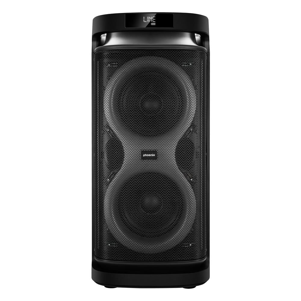 Altavoz rumbleboss xl phoenix 160w rms batería 7000 mah función karaoke 2 microfonos inalambricos incluidos