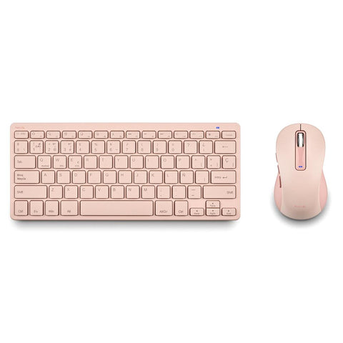 Kit teclado + mouse raton ngs fantasy kit rosa wireless inalambrico