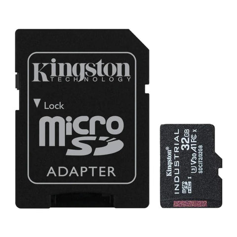 Tarjeta memoria micro secure digital sd hc 32gb kingston industrial clase 10 uhs - i u3 + adaptador sd