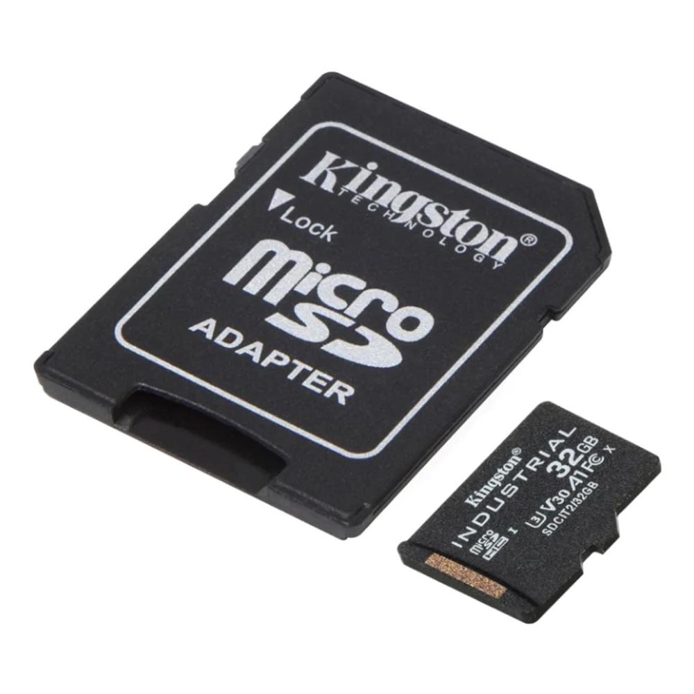 Tarjeta memoria micro secure digital sd hc 32gb kingston industrial clase 10 uhs - i u3 + adaptador sd