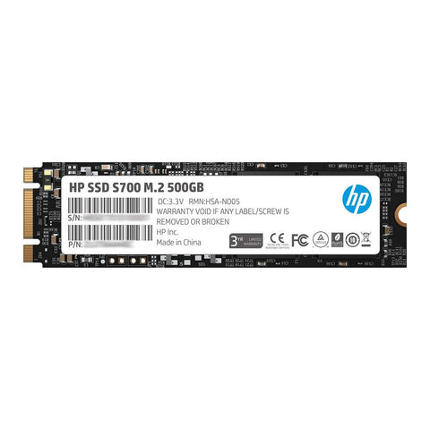 Disco duro interno ssd hp s700 500 gb m.2 pcie nvme