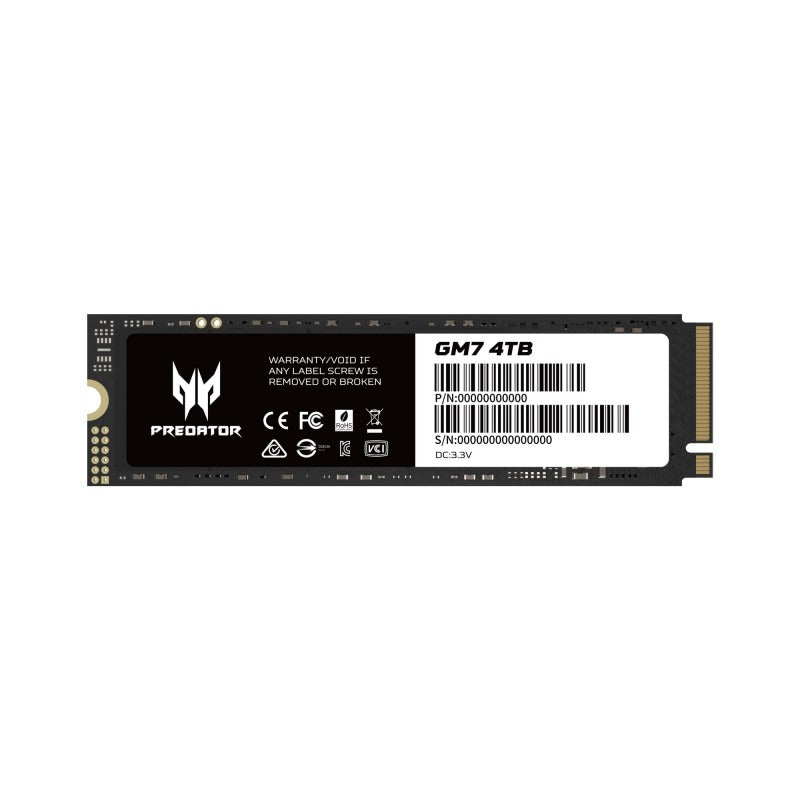 Disco duro interno solido ssd predator gm7 4tb m.2 nvme pcie gen 4