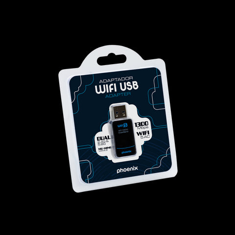 Phoenix nano adaptador usb receptor red inalámbrico 1300mbps dual band