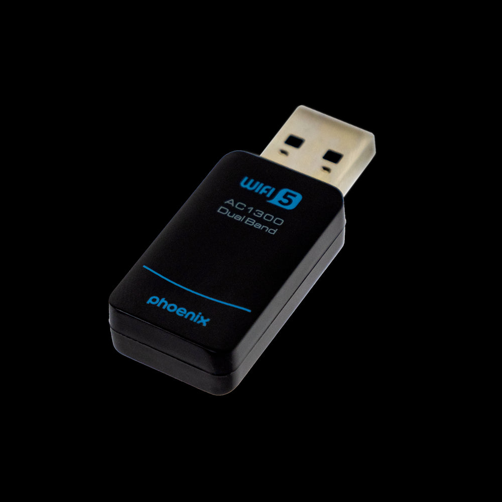Phoenix nano adaptador usb receptor red inalámbrico 1300mbps dual band