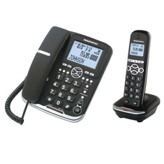 Telefono sobremesa + inalambrio dect daewoo negro -