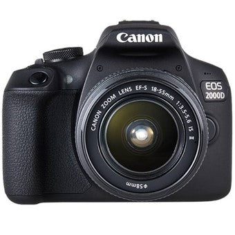 Camara digital reflex canon eos 2000d + 18 - 55 is -  cmos -  24.1mp -  digic 4+ -  full hd -  9 puntos de referencia -  wifi -  nfc