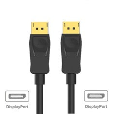 Cable ewent displayport 1.2 - 4k - 60hz - a - a awg28 - 2m