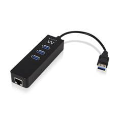 Hub usb ewent 3 puertos + 1 puerto gigabit lan -  usb 3.1 gen 1