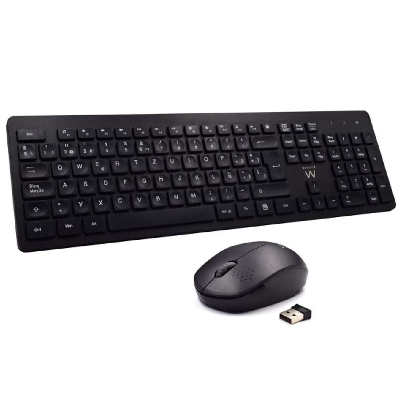 Teclado inalambrico multimedia ewent ew3256 + raton formato españa