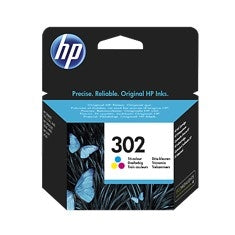 Cartucho tinta hp f6u65ae tricolor 302 officejet 3830